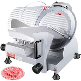 VEVOR 240W Commercial Meat Slicer, Electric Deli Food Slicer, Carbon Steel Blade Electric Food Slicer, 350-400RPM Meat Slicer, 0 - 0.47 Inch Thic