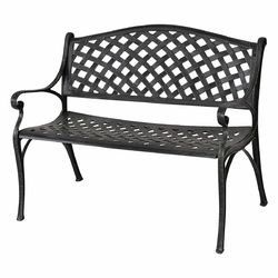40" Outdoor Aluminum Antique Garden Patio Bench