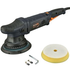Dual Action Car Buffer, 21mm Random Orbital Polisher, 6 Variable Speeds 2100-5000 OPM, 6 Inch 150mm Backing Plate With 4 Polishing Pad, 4M 13ft Long C
