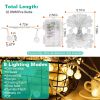 32.8Feet Globe String Lights Battery Powered Waterproof Decorative Fairy Lamp with 8 Lighting Modes Remote Control for Garden Lawn Patio