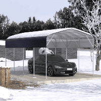 Metal Carport 11x19 FT Heavy Duty With Galvanized Steel Roof