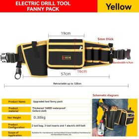 Electrician Tool Kit Special Portable Small Waist Bag Canvas Sturdy And Durable Waist Bag Belt Multi-function Storage And Repair Bag