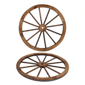 2pcs-Decorative Wooden Wheels