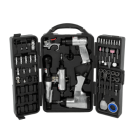 71 Piece Air Tool And Accessories Kit, Impact Wrench, Air Ratchet, Die Grinder, Aire Hammer, Hose Fittings, Storage Case