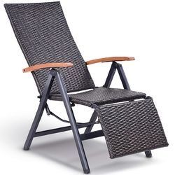 Garden Folding Rattan Aluminum Recliner Chair