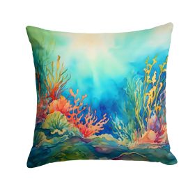 Seaweed Throw Pillow Machine Washable, Indoor Outdoor Decorative Pillow for Couch, Bed or Patio, 18Hx18W