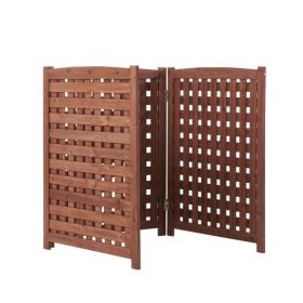 Air Conditioner Fence Screen Outside, Cedar Privacy Fence 3 Panels to Hide AC & Trash Enclosure, 32"W x 38"H
