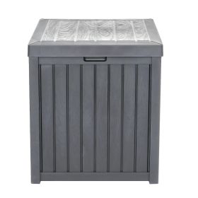 51gal, Grey, Yard Storage Boxes, Plastic, Cuboid 440lbs