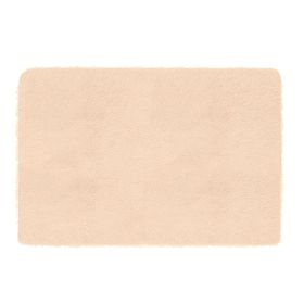 Fluffy Bedroom Rug 4’ x 2.6’ Anti-Skid Shaggy Area Rug Decorative Floor Carpet Mat for Nursery Bedroom Living Room (Option: Beige)