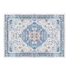 6x9FT Vintage Area Rug Modern Non Slip Carpet Boho Low Pile Soft Rug Waterproof Machine Washable Rug for Living Room Bedroom Kitchen Dining Room Under
