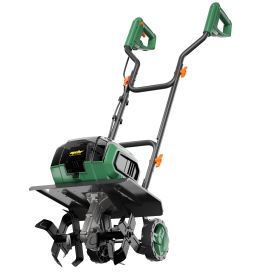 Mellif Makita 18V Battery Cordless Cultivator - Working Depth 22cm, Working Width 32cm, Brushless Motor, Two-Point Safety Switch, Foldable Design (Color: Green)