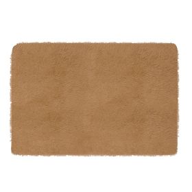 Fluffy Bedroom Rug 4’ x 2.6’ Anti-Skid Shaggy Area Rug Decorative Floor Carpet Mat for Nursery Bedroom Living Room (Option: Coffee)