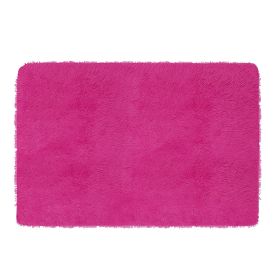 Fluffy Bedroom Rug 4’ x 2.6’ Anti-Skid Shaggy Area Rug Decorative Floor Carpet Mat for Nursery Bedroom Living Room (Option: Rose)